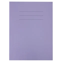 TTS A4 Choice Exercise Book 8mm Ruled Margin Purple 80pg pk Hot