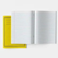 TTS A4+ Exercise Book 8mm Ruled Margin Yellow 40pg 50pk Best