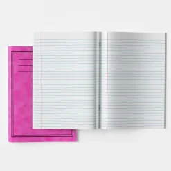 TTS A4+ Exercise Book 8mm Ruled Margin Pink 40pg 50pk Hot