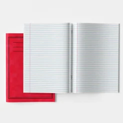 TTS A4+ Exercise Book 8mm Ruled 40pg Red 50pk