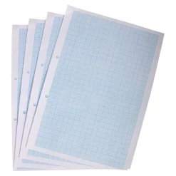 TTS A4 Punched Maths Graph Paper 2/10/20mm Squares 75gsm 5 Ream Clearance