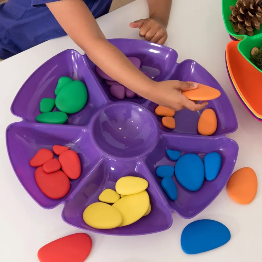 TTS Assorted Colours Flower Sorting and Paint Trays 6pk Online