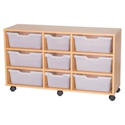 TTS Assorted Cubby Tray Storage: 3 Tier with 9 Trays Clearance