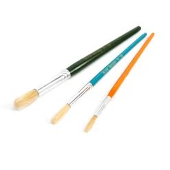 TTS Assorted Round Short Hog Hair Paint Brushes 30pk Outlet