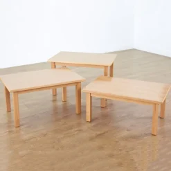 TTS Beech Veneer Rectangular Table L1200mm & Chairs New