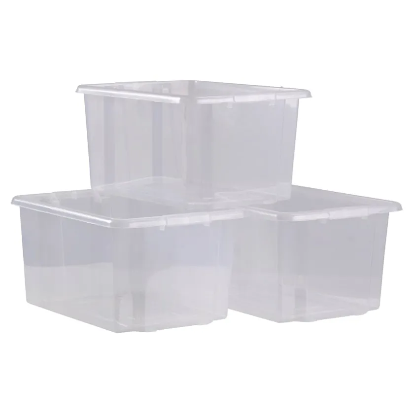 TTS Clear Storage Tubs 3pk Online
