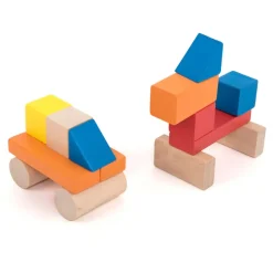 TTS Coloured Wooden Building Blocks 100pk Best