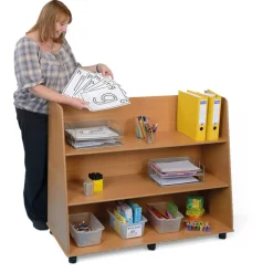 TTS Deep Freestanding Bookcase Unit Beech Clearance