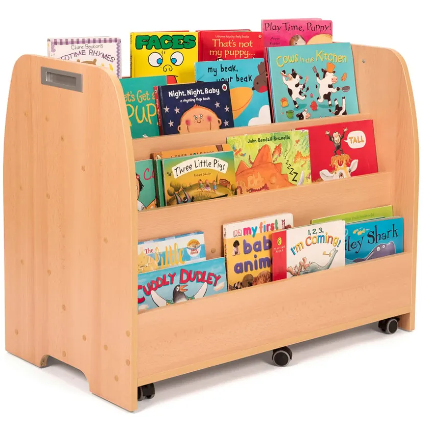 TTS Double Sided Mobile Bookcase Storage Unit H700mm Hot