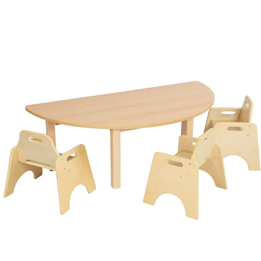 TTS Essentials Beech Semi Circle Table Clearance