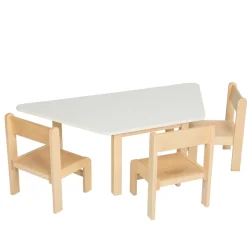 TTS Essentials White Trapezoidal Table Clearance