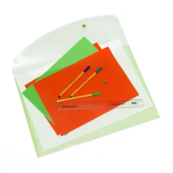 TTS Foolscap Plastic Wallet Folder A4 Pastel Best