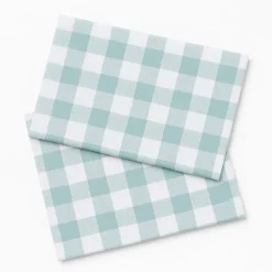 TTS Gingham Tablecloth Duck Egg 2pk 1.4 x1.7m Discount