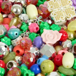 TTS 3kg Box Of Assorted Plastic Beads New