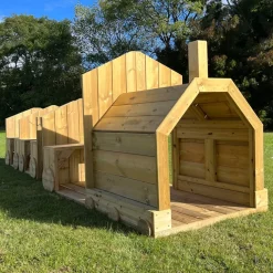TTS Large Outdoor Wooden Timber Train Discount