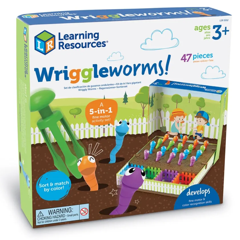 TTS Learning Resources Wriggleworms! Fine Motor Activity Set New