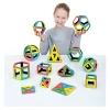 TTS Magnetic Polydron Mathematics Recycled Set