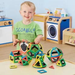 TTS Magnetic Polydron Mathematics Recycled Set