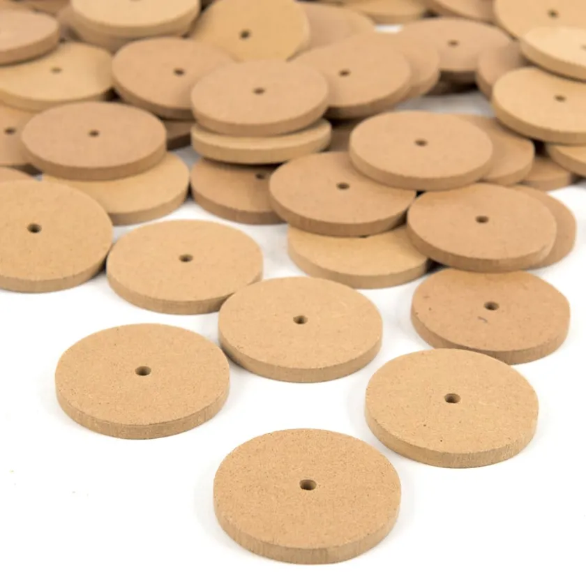 TTS 4mm Bore MDF Wheels 100pk Diameter 50mm