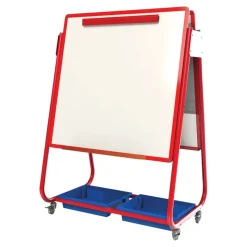 TTS Mobile Magnetic Whiteboard Easel w/ Storage New