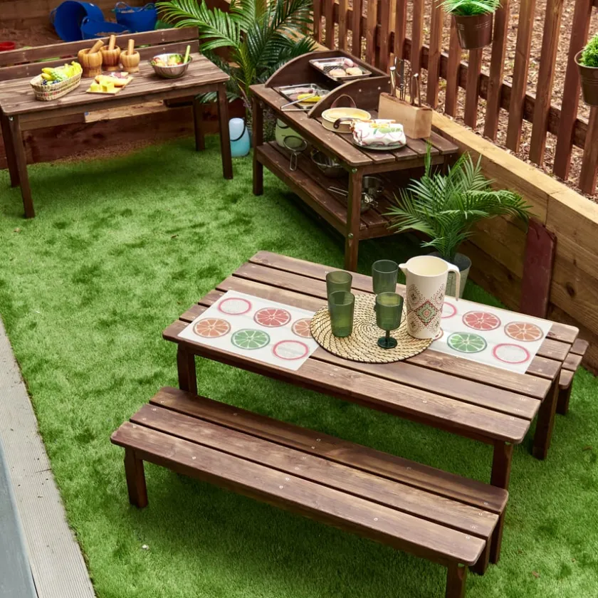 TTS Modern Living Outdoor Table with Benches Online