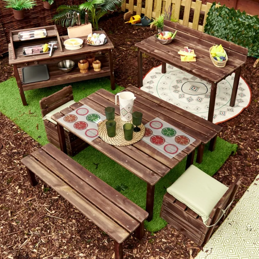 TTS Modern Living Outdoor Table with Benches Online