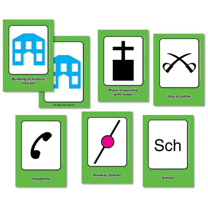TTS OS Map Symbol Activity Cards A6 32pk