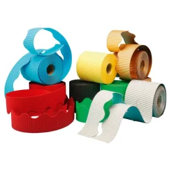 TTS Scalloped Corrugated Border Rolls Assorted 57mmx15m 5pk Discount