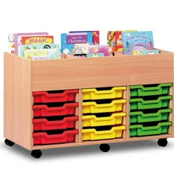 TTS 12 Shallow Tray Unit with Book Storage H625 x W450 x L1022mm Online
