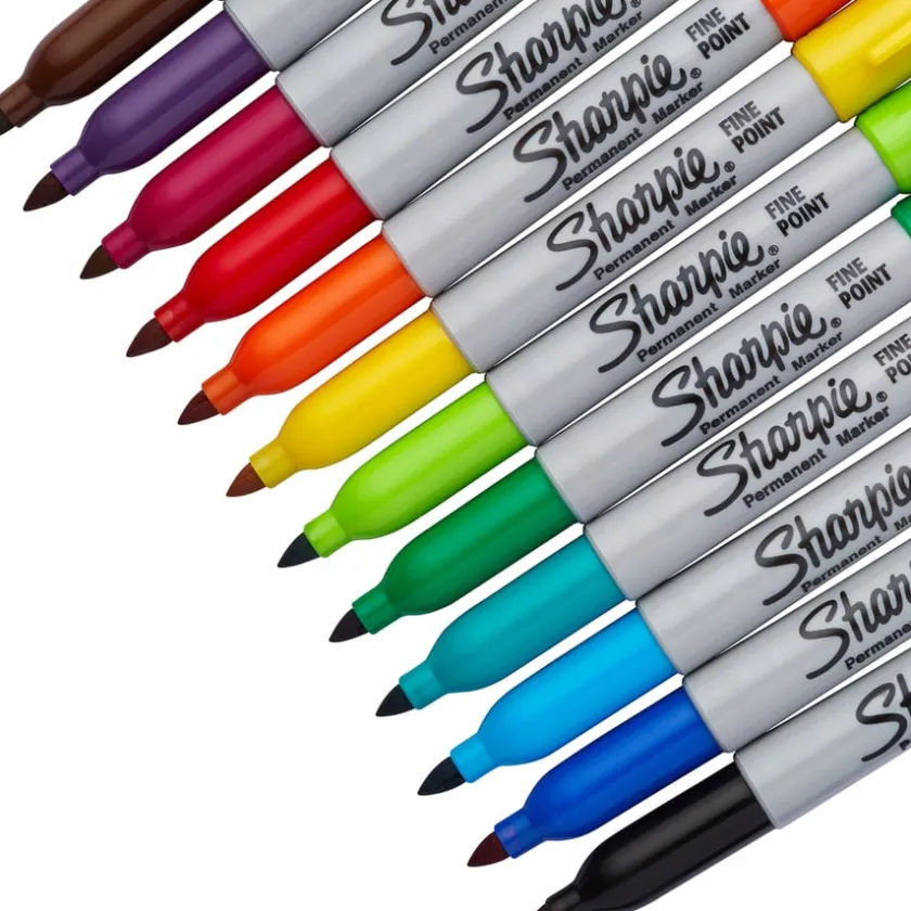TTS Sharpie Permanent Marker Pens 12pk Clearance