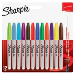 TTS Sharpie Permanent Marker Pens 12pk Clearance