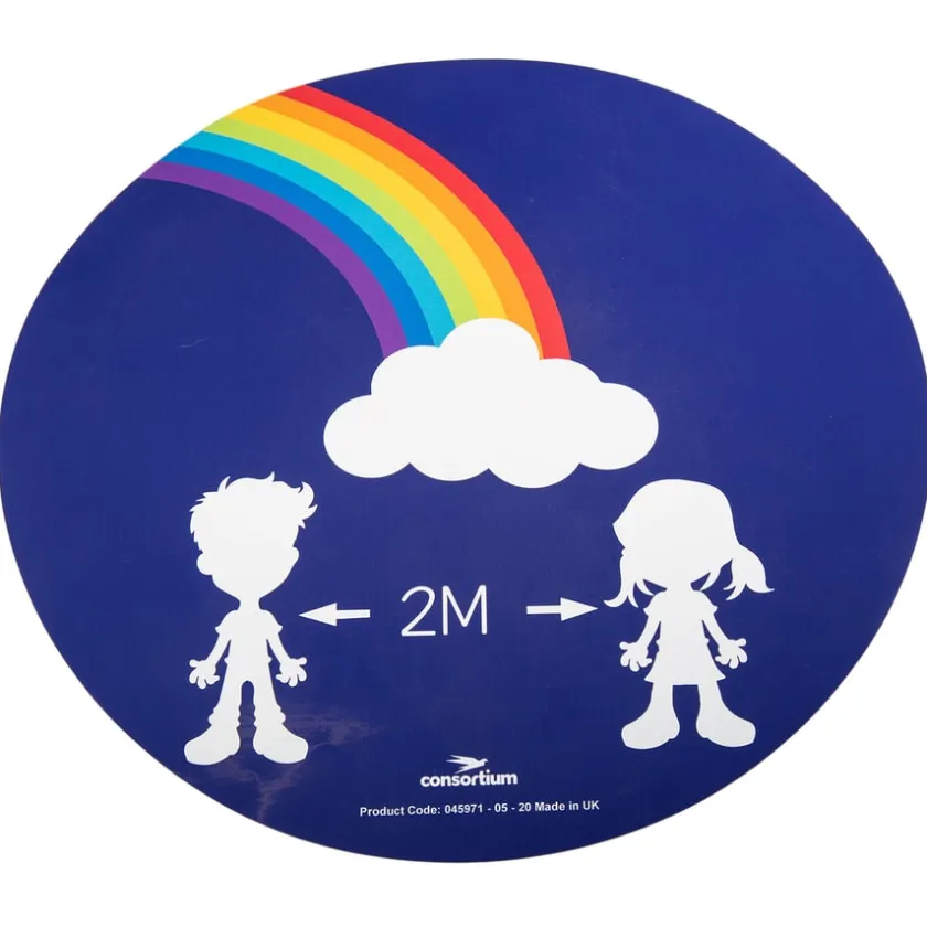 TTS Social Distancing Round Floor Stickers Discount