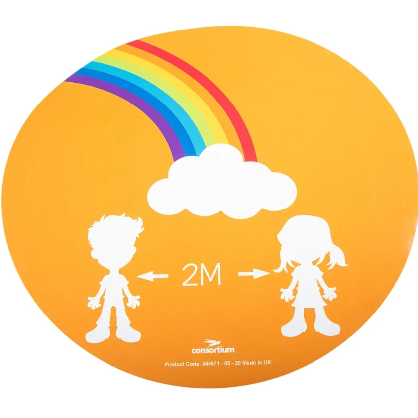 TTS Social Distancing Round Floor Stickers Discount