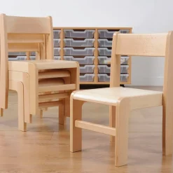 TTS Solid Beech Circular Table & Chairs Set New