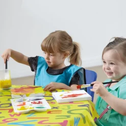 TTS Splash Mats Plastic Table Covers Assorted 1x1.5m 4pk Discount