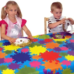 TTS Splash Mats Plastic Table Covers Assorted 1x1.5m 4pk Discount
