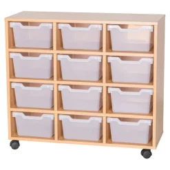 TTS Tray storage unit with 12 Gratnells Cubby trays Discount