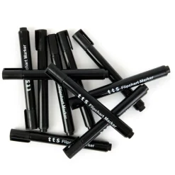 TTS Black Flipchart Marker Pens 10pk Outlet