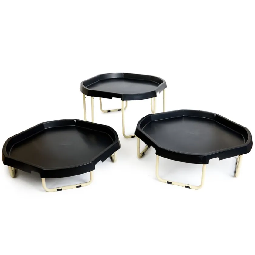 TTS Black Tuff Tray Table and Cream Stand Bundle Sale