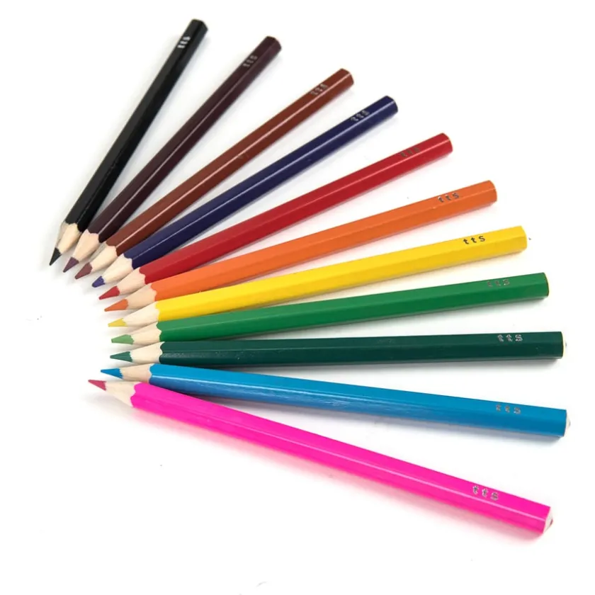 TTS Chunky Hexagonal Coloured Pencils Assorted Outlet