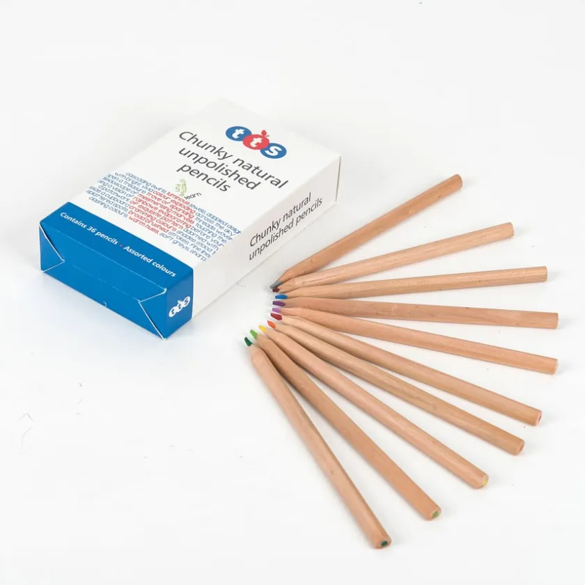 TTS Chunky Natural Triangular Colouring Pencils Online