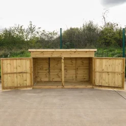 TTS Large Double Door Outdoor Wooden Storage Shed Sale