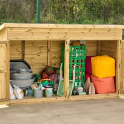 TTS Large Double Door Outdoor Wooden Storage Shed Sale