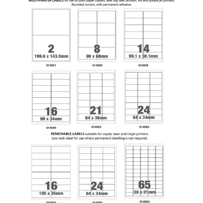 TTS Multi-Printer Labels 100pk Discount