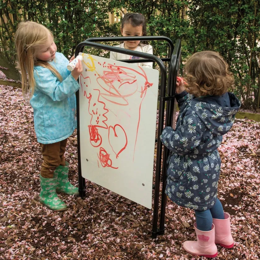 TTS Three Sided Packaway Toddler Easel Assorted Surfaces Clearance