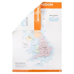 TTS UK Map Political and Physical A1 KS2 Clearance