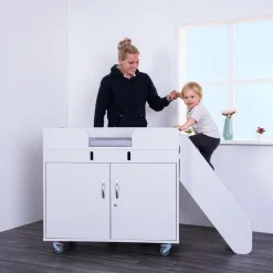 TTS Walk Up Changing Unit Pale Grey & Antibac Mat