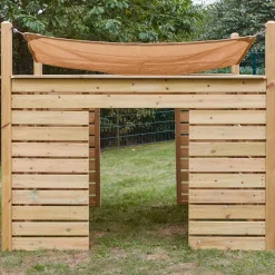 TTS Wooden Shelter with Shade Sail Discount
